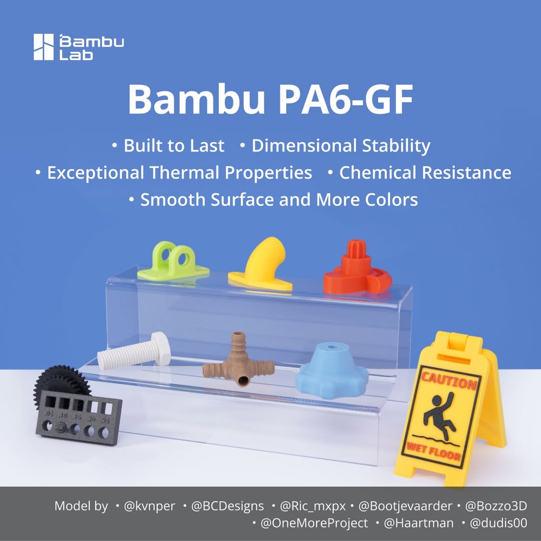 3D Printing Glass - Filamen Cetak 3D PA6-GF untuk Bambu