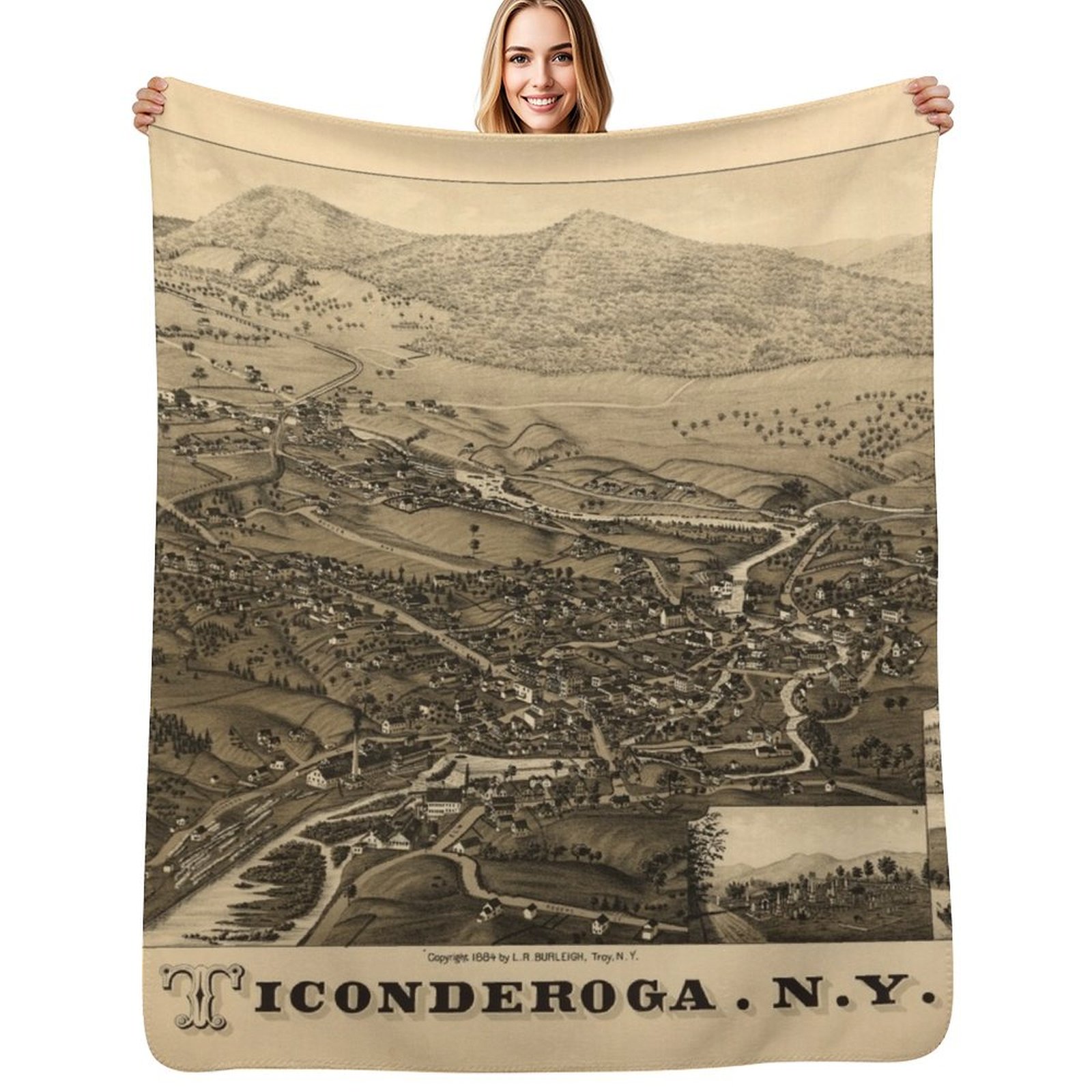 3D Printing York - Ticonderoga, New York (1884) Selimut Lembut