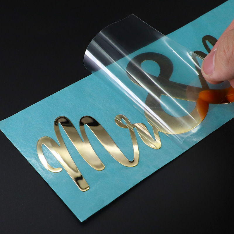 3D Printing Glass - Stiker Transfer emas perak logam cetak