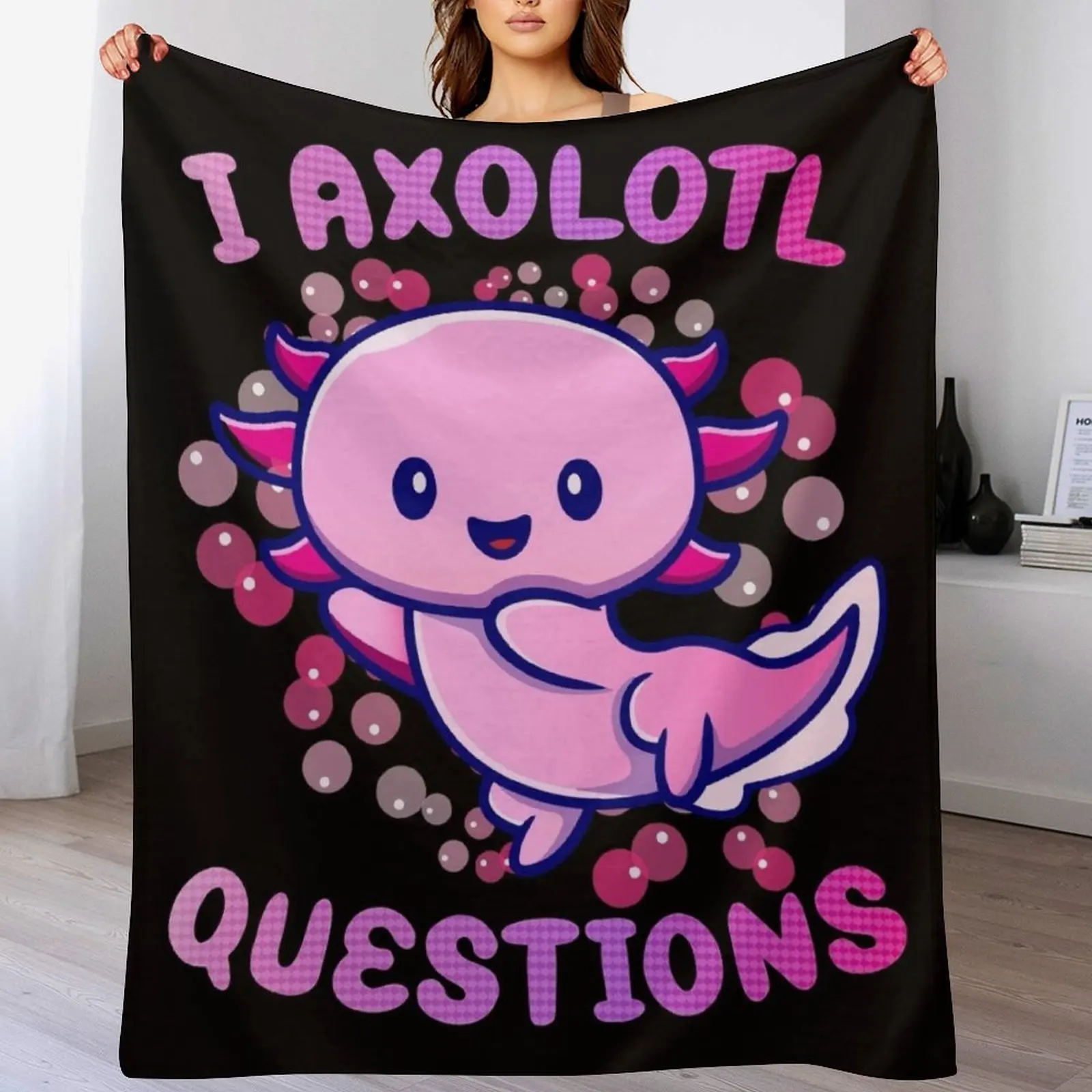 3D Printing Questions - i axolotl questions Throw Blanket Selimut