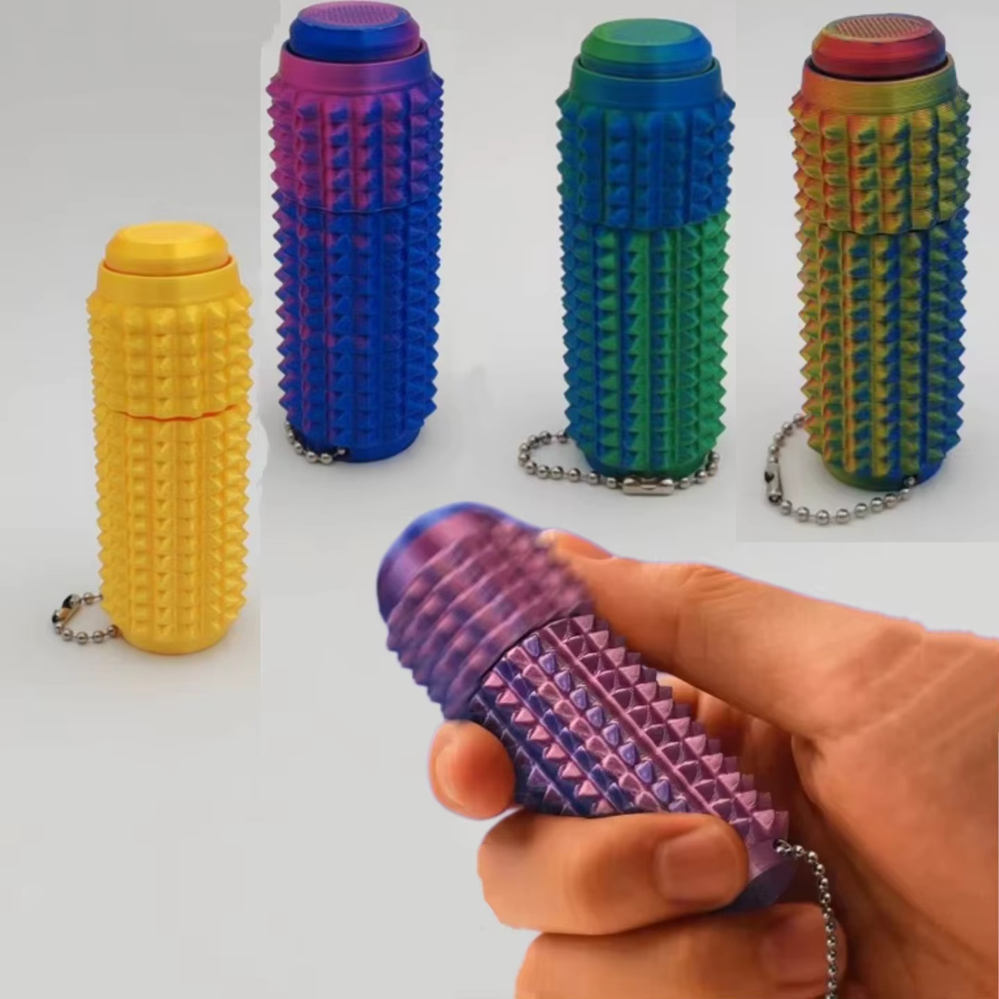 3D Printing Keychain - Mainan Fidget Berduri 3D Cetak 3D