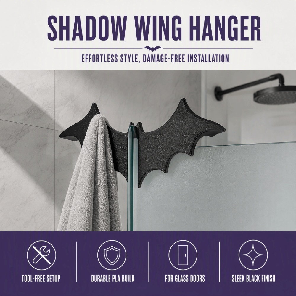 3D Printing Glass - Gantungan Kamar Mandi Kelelawar Halloween Cetak
