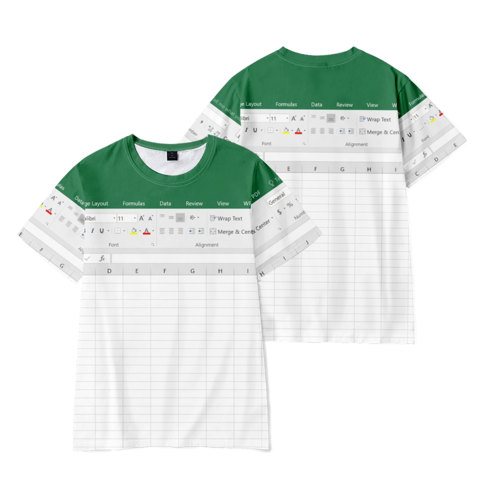 3D Printing Online Service - Kaos Oblong 3D Print Lucu Excel