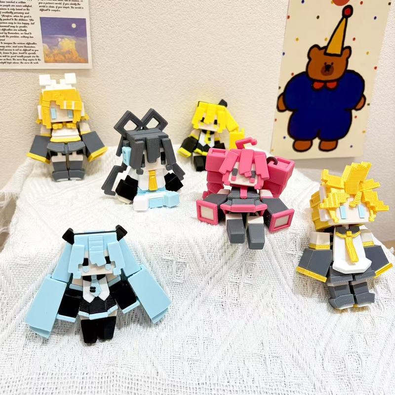 3D Printing Keychain - Gantungan Kunci Anime Hatsune Miku 3D