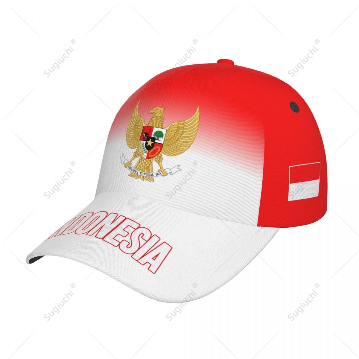 3D Printing Indonesia - Topi Bisbol Uniseks Topi Bendera Indonesia