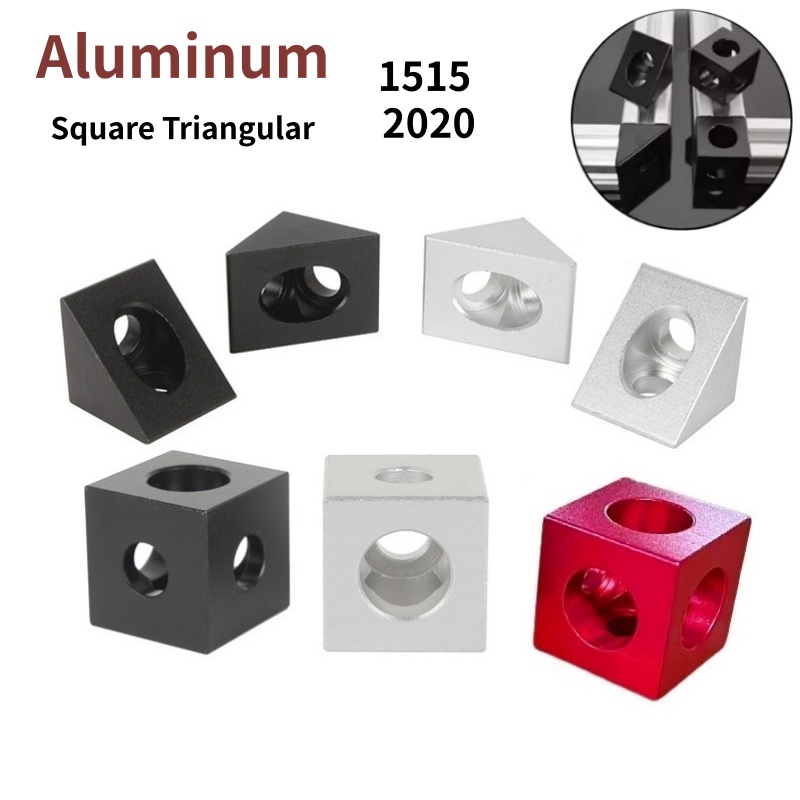 3D Printing Aluminium - 4 Buah Konektor Segitiga Kubus Blok