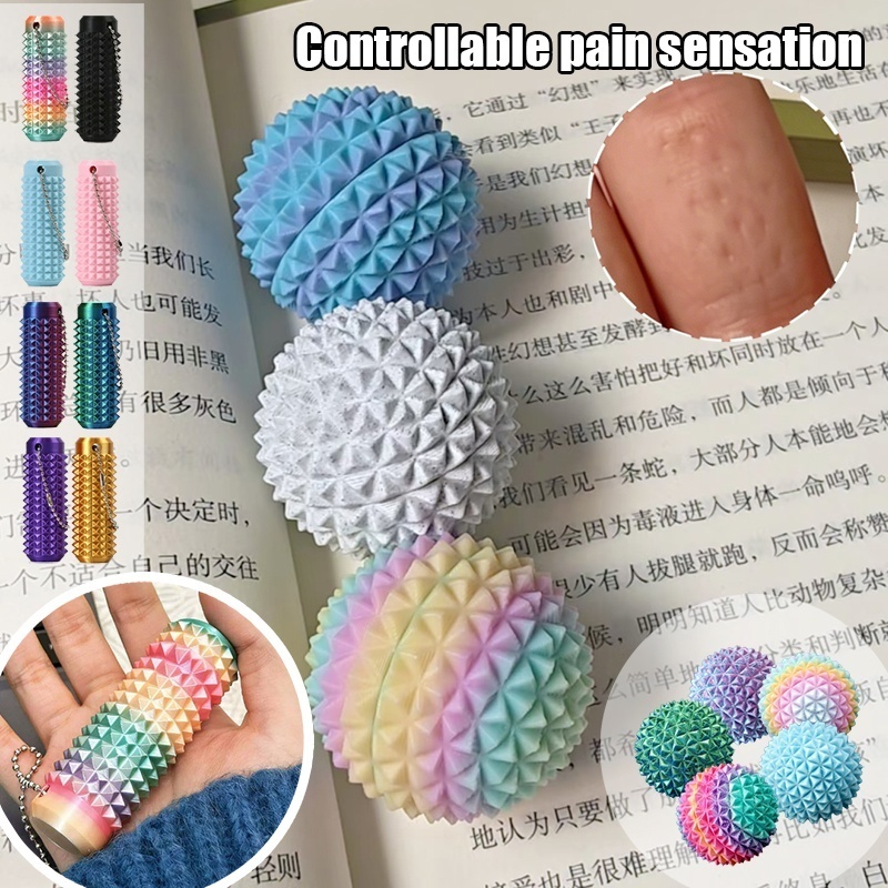 3D Printing Keychain - Bola Berduri 3D Print, Pengurang Stres,