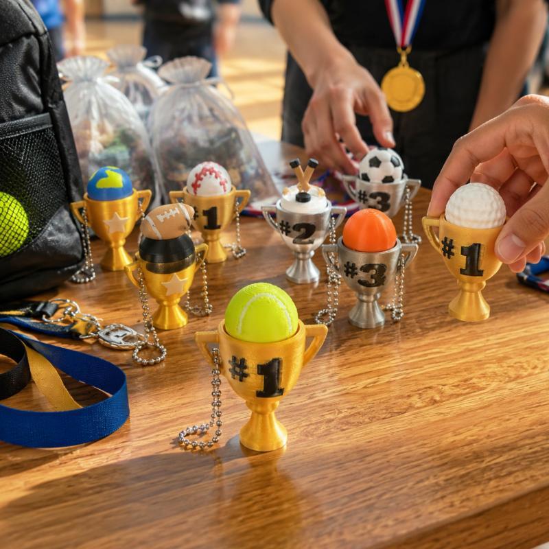 Gantungan Kunci Trofi Bola Ola - 3D Printing Keychain ulasan dan harga