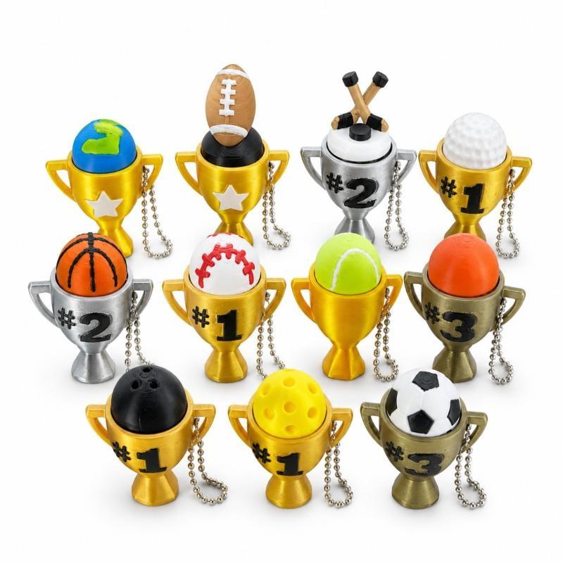 Gantungan Kunci Trofi Bola Ola - 3D Printing Keychain ulasan dan harga