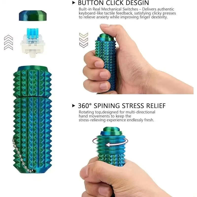 Mainan Fidget Berduri 3D Cetak - 3D Printing Keychain ulasan dan harga