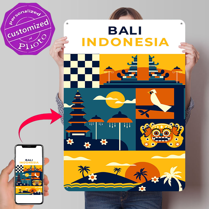 Poster Cetak Tekstur 3D Bali I - 3D Printing Indonesia ulasan dan harga