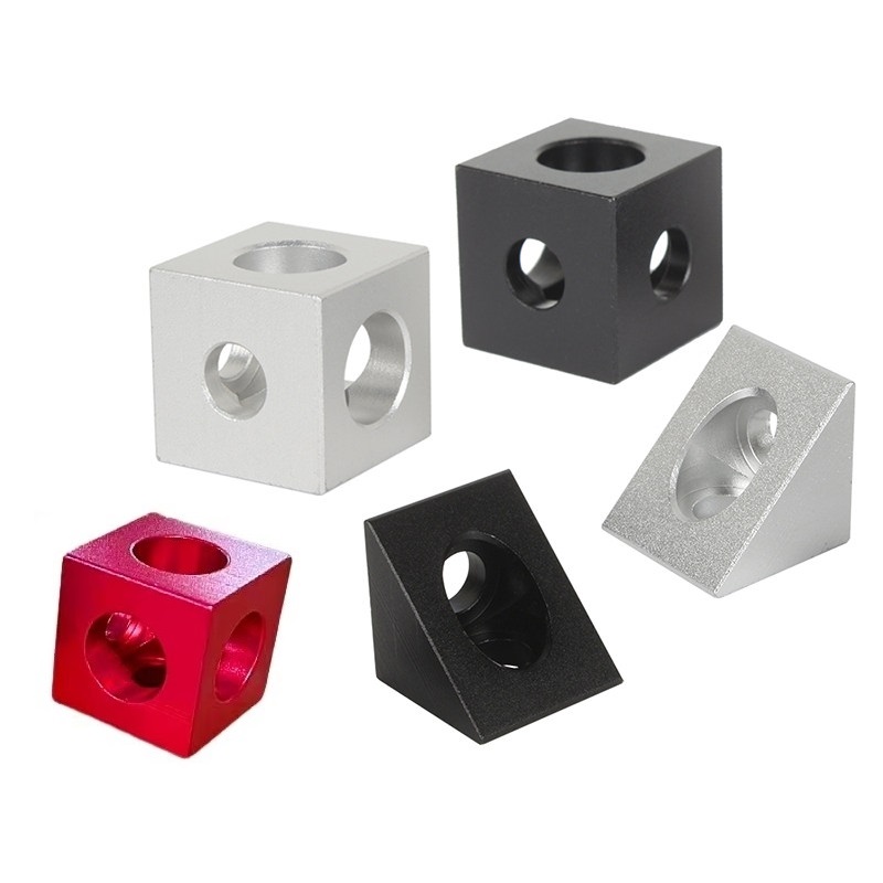 4 Buah Konektor Segitiga Kubus - 3D Printing Aluminium ulasan dan harga