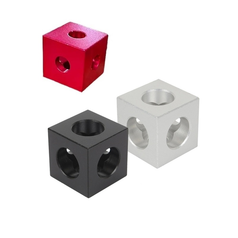 4 Buah Konektor Segitiga Kubus - 3D Printing Aluminium ulasan dan harga
