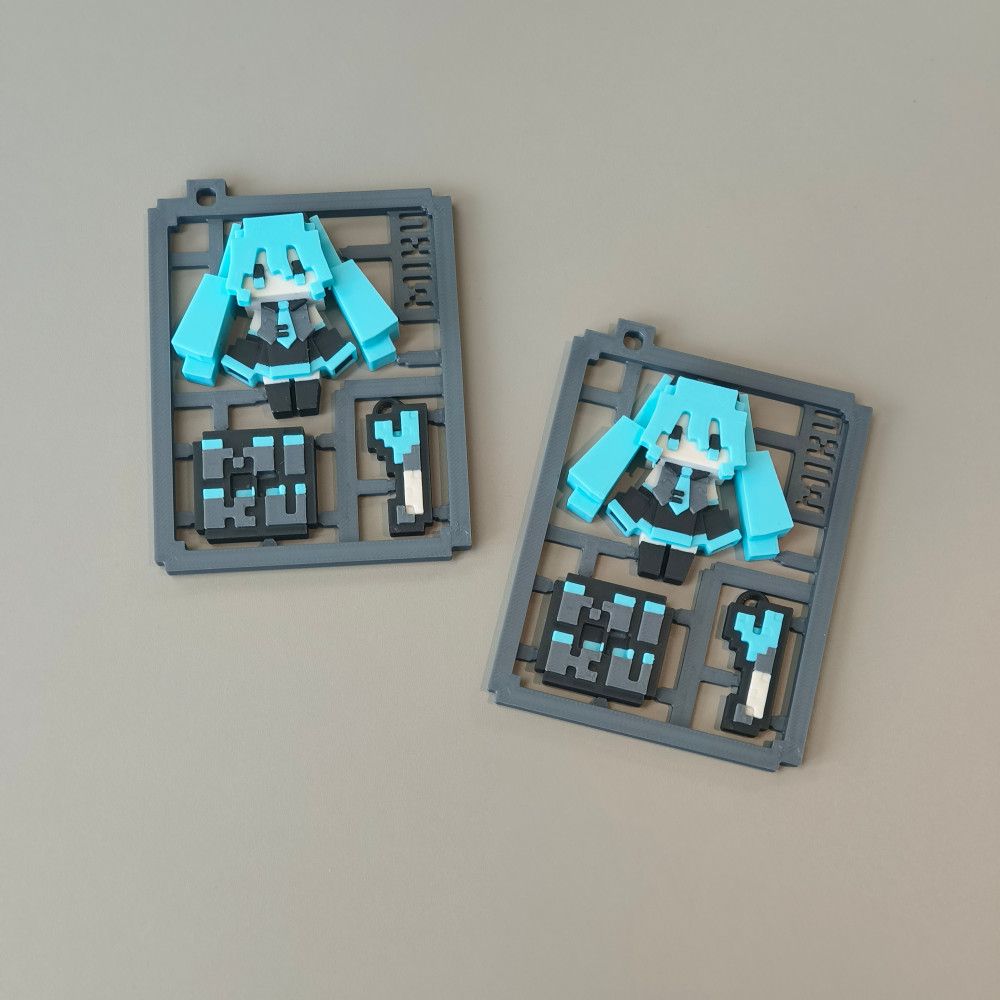 Model Perakitan Hatsune Miku B - 3D Printing Keychain ulasan dan harga